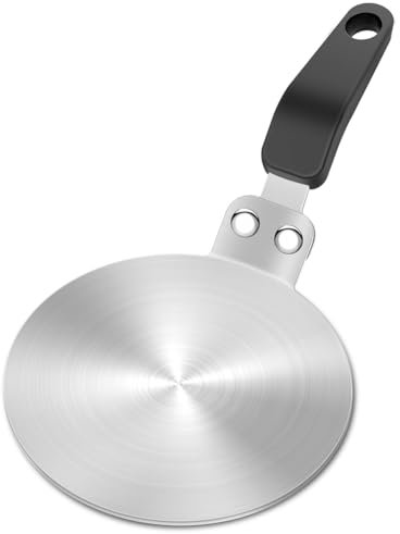 Quystetes Piastra adattatore per fornello a induzione 13 cm/5,1 pollici in acciaio dissipatore di per moka in alluminio e acciaio caffettiera