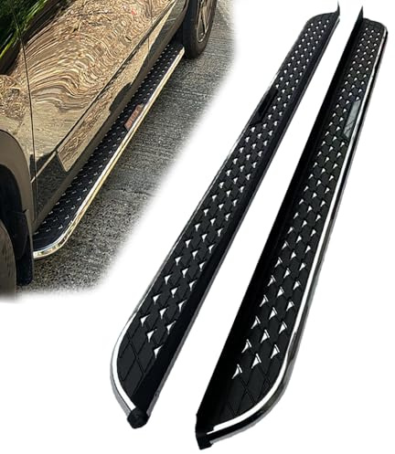 Estribos con Purpurina para Hyundai Tucson NX4 2022-2026, Estribo Lateral, Pedal, Barra Nerf, Efecto Cielo Estrellado de Aluminio (con Soportes) (no Apto para híbrido enchufable)