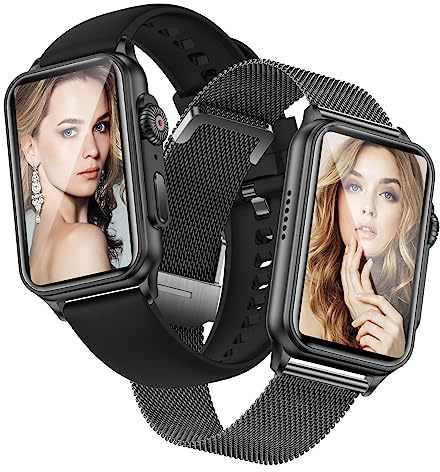 Reloj Inteligente Mujer Hombre con Llamadas 1.57 Smartwatch con 130 Deportes Voz AI IP68 Impermeable Podómetro Pulsómetro SpO2 y Monitor del Sueño Reloj, Pulsera Actividad Bluetooth para Android iOS
