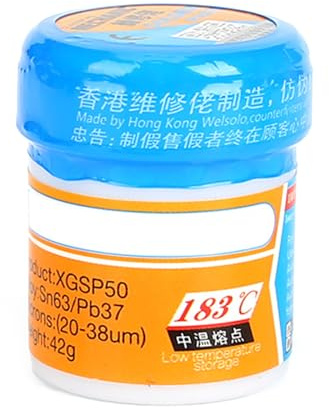 Paste di stagno per saldatura viscosa con punto di fusione 183℃ adatte per dispositivi digitali Componenti elettronici Riparazione di circuiti stampati Accessori per saldatura