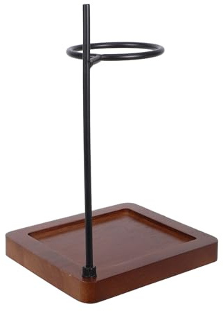 MOLUCKFU Supporto per Filtro Caffè in Legno e Metallo Portatile e Stabile Compatibile con Vari Dripper e Filtri per Cucina Casa e Viaggi Base Artigianale Elegante per Preparazione Manuale