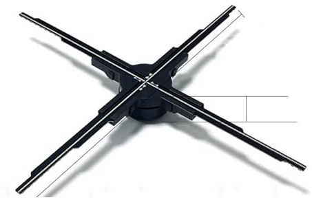 Il più recente proiettore olografico 3D da 42-60 cm con ventola, lettore a LED Wi-Fi, supporta la visualizzazione di video, negozi, supermercati e pubblicità(G60)