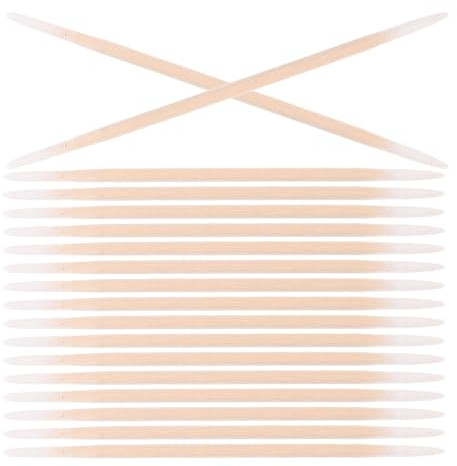 UTHCLO 2 Stück Doppelseitige Wattestäbchen mit Feiner Spitze Hautfreundliche Baumwolle Holzgriff Präzisionsstäbchen für Make Up Elektronik Schmuck und Keramik Detailreinigung