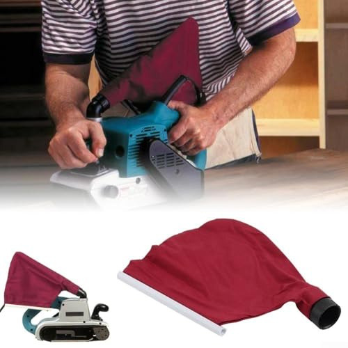 Anti-Dust Cover Bag for Belt Sander 9403 9401, Replacement Part Compatible with 26 cm x 20 cm x 3.6 cm Sanding Tool, Red/Black Cloth and