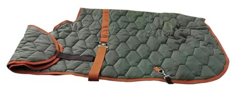 Aymzbd Couverture d'hiver pour Cheval, Drap de Soin, Vêtement de Protection équine, Couverture Résistante pour L'écurie, Vert Foncé 70 Cm