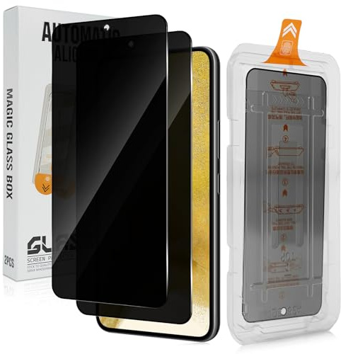 LiiLaa Sichtschutz für Samsung Galaxy S22/S23 5G, [Auto-Installation][Full Screen] Anti-Spy Schutzfolie, Kratzfest Sichtschutzfolie, Anti-Fingerabdruck 0 Blasen Privacy blickschutz, 2 Stück