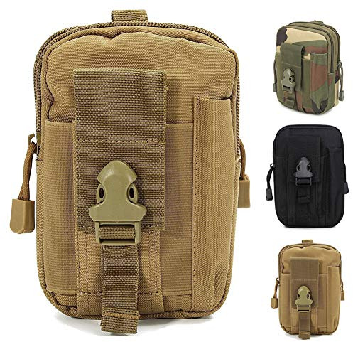 ZhaoCo Sac Tactique Ceinture, Sacoche Ceinture Nylon Molle EDC Gadget Utilitaire téléphone cellulaire pour Randonnée Voyage Sport Plein-air