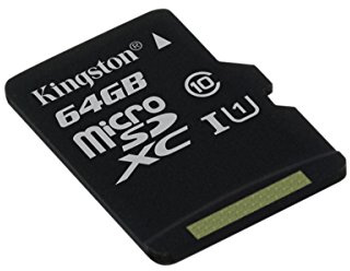 Kingston Canvas Select (SDCS/64GBSP) MicroSD Class 10 UHS-I Speeds Up to 80 MB/s Read (Card only) - Bring Your HD Videos to Life