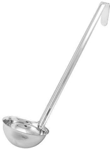 Winco Prime One Piece Stainless Steel Ladle, NSF Listed, 6 Ounce
