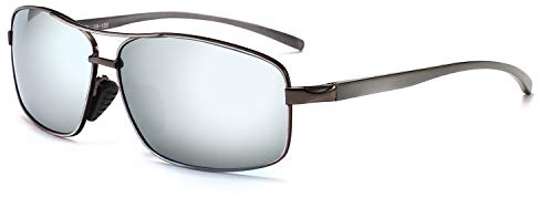 SUNGAIT Ultraleichte Rechteckig Sonnenbrille Herren Polarisierte UV400-Schutz CAT 3