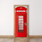 Pegatinas 3D para puerta de pared autoadhesivas de pared para decoración de puerta de pared de vinilo extraíble para decoración de habitación de hogar, pvc, cabina telefónica, 200x77cm*1pcs