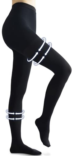 Beister Medical Compression Pantyhose for Women & Men, Opaque Closed Toe 20-30mmHg Graduated Support Tight, Waist High Compression Circulation Leggings for Varicose Veins, Edema, Flight, DVT