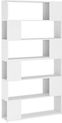 vidaXL Bücherregal Raumteiler Weiß 100x24x188 cm