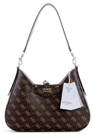 GUESS Eco Brenton Hobo Brown Logo