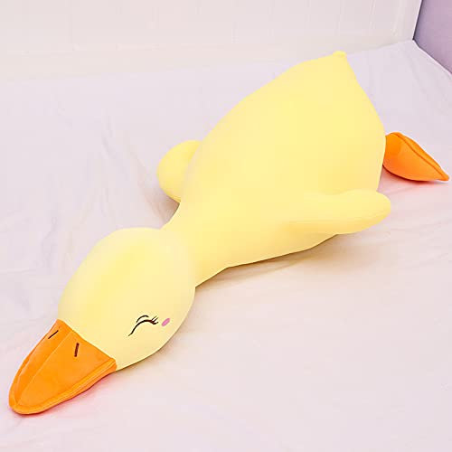 MEDFL 65/85/110/130cm großes weiches süßes Entenkissen Entenpuppe Plüschtier Ragdoll Puppe Puppe Geburtstagsgeschenk 85 cm gelb