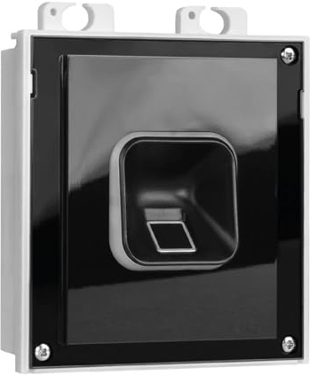 EKEY 204708 sLine Fingerprintset (Fingerprint Schwarz, 2N IP Verso Sprechanlagenmodul Schwarz, Controller), Biometrische Zutrittslösung für Türsprechanlage 2N, 0,4 W, 12-24 V, Schwarzer Fingerprint