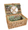 Arthur Cameron - Fully Equipped Family Picnic Basket for 4 People, with Built-in Cool Box and Wine Glasses, Plates & Cutlery - Natural Wicker 4 Person Picnic Basket
