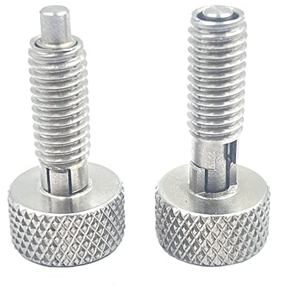 2PCS Retractable Spring Plunger, Stainless Steel Lock Out Handle Quick Release Pin M6 Retractable Spring Plunger with Knurled Handle