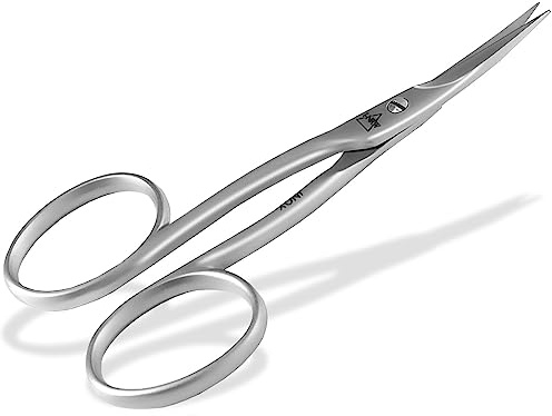 Profi Linkshänder Nagelschere Nagelhautschere für Nagelhaut Extra Fein und Scharf aus Edelstahl Gebogene spitze CLASSIC Schere für Hautreste Fingernägel und Nagelhaut - Markenqualität
