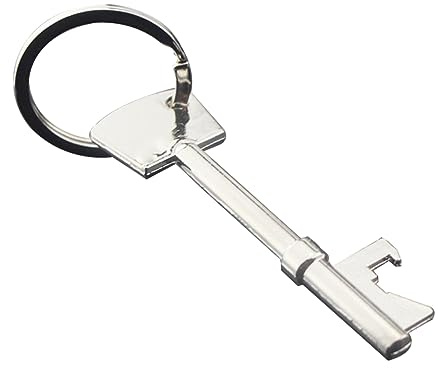 DOITOOL Creative Metal Bottle Opener Keychain Practical Keyring for Bags | Design, Silver Finish, Fashionable Style, Suitable for Christmas Gifting and Daily Carry Use