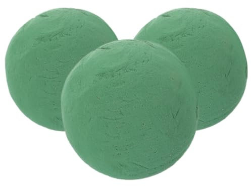 Yardwe 3 Piezas Flores y Plantas Verdes Arreglo Floral Fresco Esponja Absorbente Bola Flor Barro Bolas De Espumas Mojadas Hacer Resina Fenolica Absorber Agua Flor Artificial