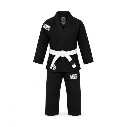 Choke&Chill Brazilian Jiu Jitsu Kinder Einsteiger Anzug - Schwarz