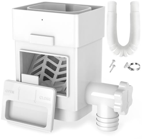 Anivia Rainwater Collection System, Rain Barrel Diverter Kit Fits for 2x3 or 3x4 Inch Standard Downspouts, Downspout Diverter with Adjustable Valve and Filter. 5ft Hose (White)
