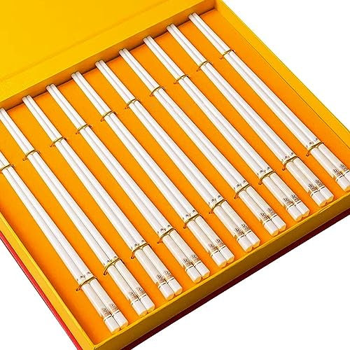 Bacchette, Bacchette bacchette riutilizzabili con spada laser Set di bacchette in ceramica stile europeo, 10 paia di bacchette Bone China for uso domestico
