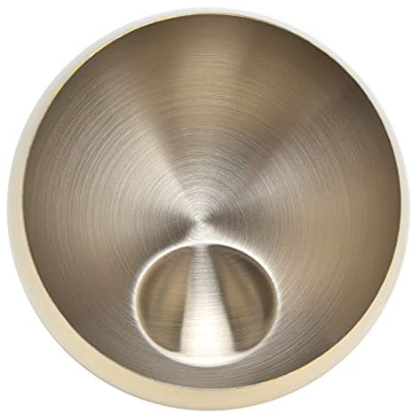 aqxreight Azucarero de Acero Inoxidable, Recipiente para Condimentos Pulido, Metal Cepillado para Servir Azúcar, Sal, Especias en la Cocina, Sala de Estar (Tamaño pequeño, diámetro: aprox.