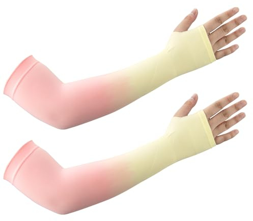 KIYFXA Mangas Para Brazos Protección Sol,Mangas Para Brazos,Manga Brazo,Manguitos Ciclismo,Manguitos Bicicleta,Protector Sol Brazo,Manguitos Proteccion Solar,Manga Protectora Uv,Manguitos Voleibol