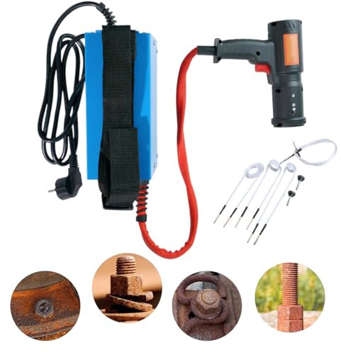 MhWrughts Magnetic Induction Heater Kit, 1500W High Intensity Handheld Magnetic Heater Bolt Removal Tool Induction Heating Induction Screw Extractor for Car Truck