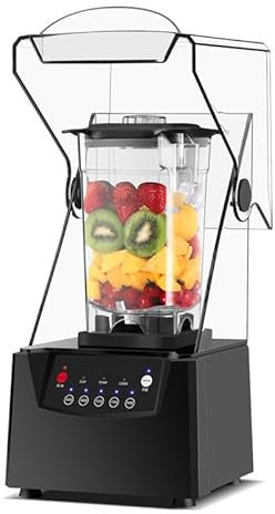 Smoothie Maker with Soundproof Cover, 1000W Heavy Duty Kitchen Blender Milkshake Smoothie, Juicer Ice Crusher