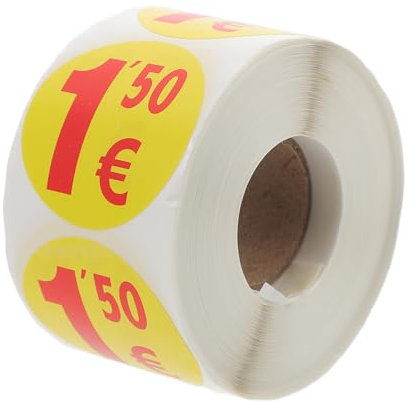 JEWEDECO Selbstklebende Preisaufkleber Runde Etikettenaufkleber Mit Preisen Für Warenpapier Vorpreisige Farbige Schilder Für Supermärkte Einzelhandelsgeschäfte