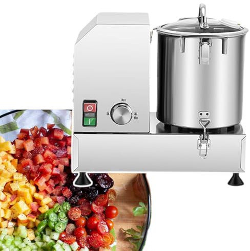 Robot Culinaire éLectrique Et Hachoir à LéGumes, Hachoir à Viande Commercial 6 L/9 L/15 L, Coupe-Chou En Acier Inoxydable, Hachoir à Viande à Vitesse RéGlable, Coupe-Oignons,15L