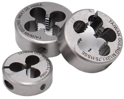 Runde Gewindeschneidbacke HSS-Gewindeschneideisen, rund, metrisch, M18 x 1/1,5/2,5, feines Gewindeschneiden, verstellbare Schneideisen M20 x 1,5/2,5, M22 x 1/2,5, M24 x 1(M22X1.5)