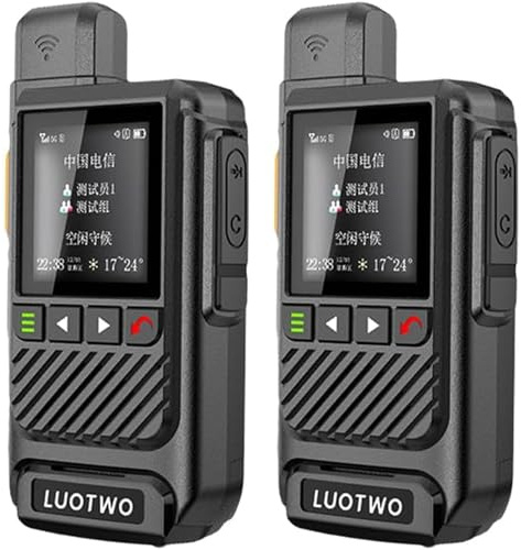 LUOTWO Global 2-Pack Walkie Talkie 4G PoC Radio de Largo Alcance Ilimitado PTT LTE Radio de Dos Vías para Adultos Intercomunicador de Largo Alcance 5000 km con GPS