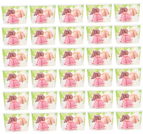HOLIDYOYO 200pièces Coupes à Glace Jetables Papier Récipients Pour Desserts Et Plats à Emporter Idéales Pour Yogourt Soupe Et Gâteaux