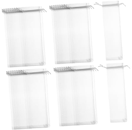BEBEMOKO 100stücke Kordelzug-organza-beutel Faltbare Netztüten Kleine Geschenktaschen Wiederverwendbare Organzasäckchen Tragbare Süßigkeitenbeutel Dekorative Aufbewahrungsbeutel für Fächer