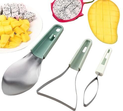 Divisor de mango y pelador, pelador de mango | 3 herramientas divisoras de fruta remodelada de fosa - Cocina Fruit Fruit Slicer Targe Tool para aguacate, sandía, kiwi,