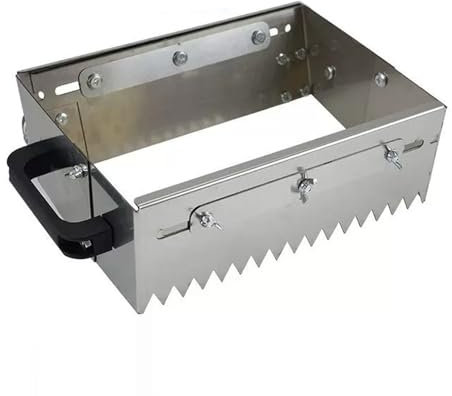 Adjustable Notched Trowel Mortar Comb with Wheels - Tile Leveler for Flat Sand Leveling and Tiling, Ideal for Paving and Flooring Projects, Durable Construction Tool