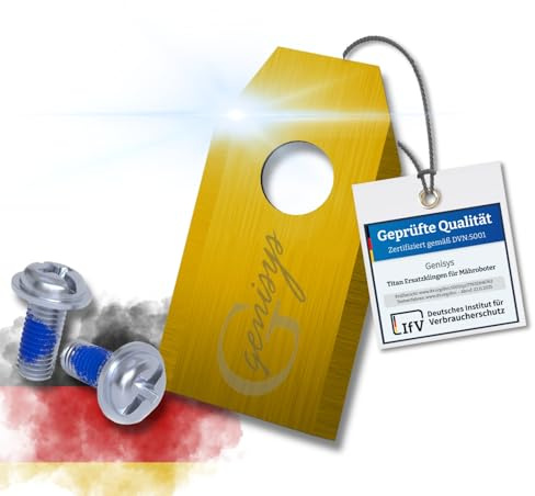 G greengrass tools titankniv kompatibel med EcoVacs Goat robotgräsklippare ersättningsblad – LongLife rostfritt stål [okrossbar DIN EN 50636-testad], styck:24