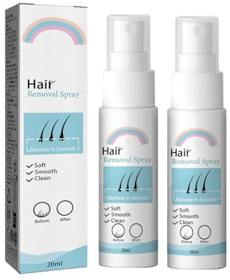 2pcs Sanftes Haarentfernungsspray,5 Minuten Schnelle, Schmerzfreie und lang Anhaltende Haarentfernung für Beine und Gesicht, Enthaarungscreme Intimbereich Frau,Nicht Reizend, Hemmt das Haarwachstum