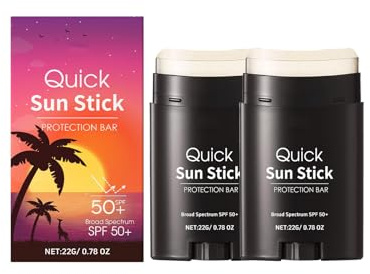 Quick Sunstick Protection Bar SPF 50 Suncare - Protector solar, sin película blanca, protector solar, extracto de centella asiática, extracto de aloe (2)
