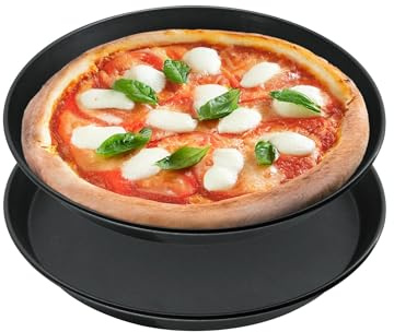 Zenker Back- und Pizzablech 2er Set – Hochwertige Backbleche für Pizza und Kuchen, rund, Ø30cm, hitzebeständig bis 230°C