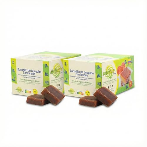 Saborty Bocadillo de Guayaba Pack Ahorro (2 Cajas, 1856g) | Barritas Energéticas Naturales con Fruta Real | Energía para Ciclismo, Running y Trail | Vegano, Sin Gluten