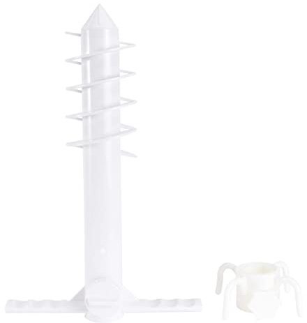 SUPVOX Ancora per Ombrellone da Spiaggia 2 Pezzi Trivella in Plastica ABS Bianca, Accessorio di Fissaggio per Ombrelloni da Esterno, per Sabbia, Terreno Morbido e Giardino