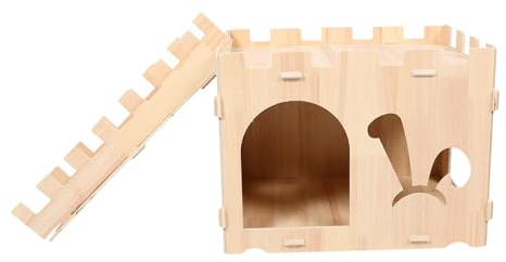 Gatuida Cachette pour Lapins : Cachette pour Lapins, Maison en Bois pour cochons d'Inde, Hamster, Souris, Rongeur, abri pour Petits Animaux, Facile à Assembler pour