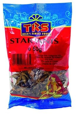 Anís estrellado 50 g en bolsa Especia aromática badiana para cocina asiática, guisos, repostería e infusiones Sabor dulce y cálido
