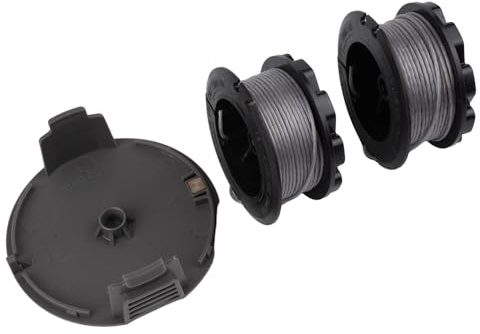 Vilgftyiet Bobine de fil de coupe de rechange et capuchon pour débroussailleuse sans fil Bosch GrassCut 18/18-26/18-260, 6,1 pour M (6,1 m), pour alimentation automatique, comprend 2 bobines + 1