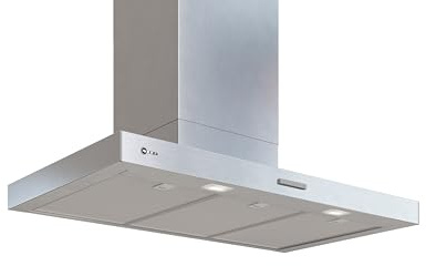 NEFF D95BCC2L0, N 50, Wandesse 90 cm, Made in Germany, energiesparender Kondensatormotor, Dual‑Filter‑System, 3 Leistungsstufen, spülmaschinengeeignete Metallfettfilter, Metall‑Optik